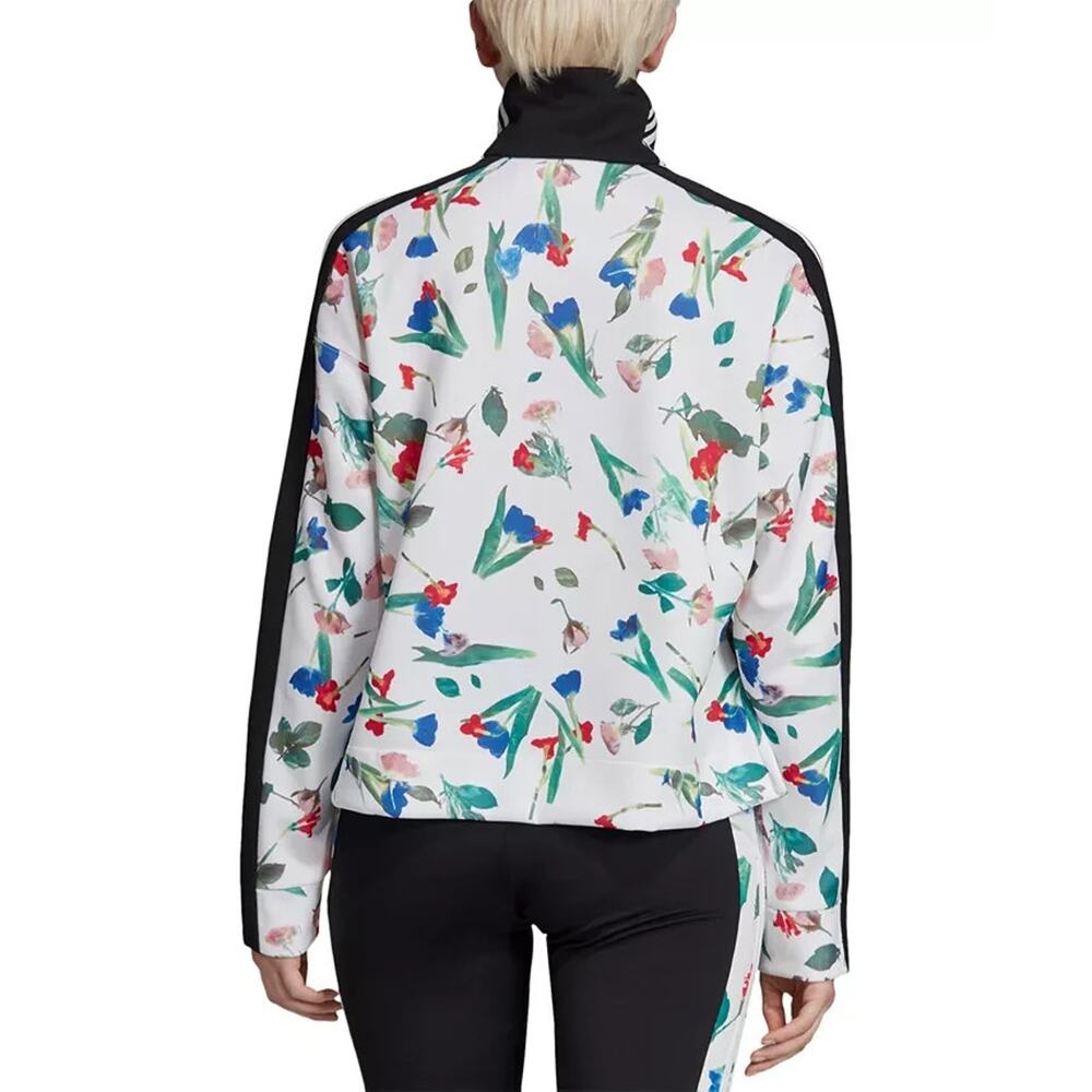Adidas Bellista Cropped Track Jacket Floral Print ED4762 Women's US Size Small - Picture 9 of 13
